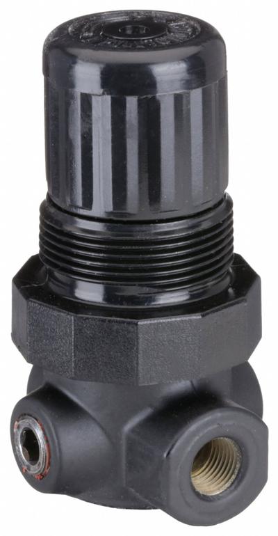 JOHNSON CONTROLS Compressed Air Regulator: Aluminum, 1/8 in NPT, 1 cfm, 50 psi, Knob - Johnson Controls FRL Air Regulators