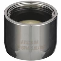 ZURN Aerator: 1 gpm Flow Rate, Laminar Flow Outlet, Brass, Chrome Finish, 3/4"-27 Connection Size (MPN G67817). Key specifications — Includes: Flow Outlet; Material: Brass; Product Type: Aerator; Connection Size: 3/4"-27; Brand: ZURN.