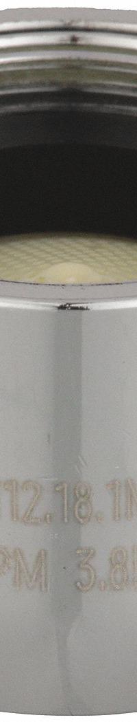 ZURN Aerator: 1 gpm Flow Rate, Laminar Flow Outlet, Brass, Chrome Finish, 3/4"-27 Connection Size (MPN G67817). Key specifications — Includes: Flow Outlet; Material: Brass; Product Type: Aerator; Connection Size: 3/4"-27; Brand: ZURN.