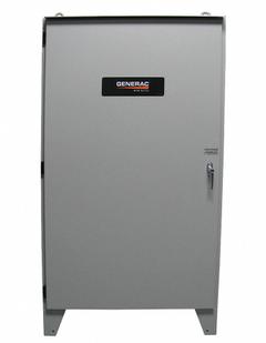 GENERAC Automatic Transfer Switch: Three Phase, 800 A Current Rating, 277/480V AC, Steel, 3R, RTS (MPN RTSN800K3). Key specifications — Enclosure Material: Steel; Lockable: Yes; Rated Voltage: 277/480V AC; Brand: GENERAC; Compatible with Series: RTS; Service Rated Transfer Switch: No.