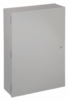 HOFFMAN Enclosure: Steel, 36 in x 24 in x 9 in, NEMA 1, Solid Cover, Hinged, Painted (MPN A36N24BLP). Key specifications — Brand: HOFFMAN; Closure Method: 1/4-Turn Latch; Knockouts: Not Included.