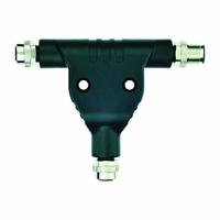MURRELEKTRONIK T-Coupler: M12 to (2) M12, T-Style, Industrial Applications, 16 A Current Rating (MPN 7000-P4901-0000000). Key specifications — Connector Style: T-Style; IP Rating: IP68; Convert From: M12; Convert To: (2) M12; Brand: MURRELEKTRONIK.