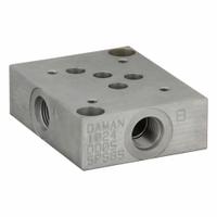 PARKER Subplate Side Port: 5,000 psi Max Pressure, D05 NFPA Size, Ductile Iron, 4 in Overall Ht (MPN SPD34SAS35). Key specifications — Body Material: Ductile Iron; Brand: PARKER; NFPA Size: D05.