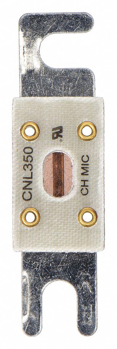 MERSEN Forklift Limiter Fuse: CNL Series, Bolt-On, Gen Purpose, 350 A, 80 V DC - Time-Delay Bolt-On Fuses