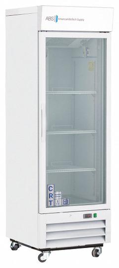 Controlled Room Temperature Cabinet: 115 V, 20°C to 25°C, 25 in Overall Wd, 29 3/4 in Overall Dp (MPN CRT-ABT-HC-S16G). Key specifications — Brand: AMERICAN BIOTECH SUPPLY; Voltage: 115 V; Includes: (3) Adjustable Shelves; Door Hinge: Right Hinge.