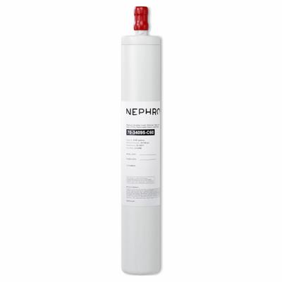 NEPHROS Quick-Connect Water Filter: 1 micron, 2.5 gpm, 17 in Overall Ht - Quick-Connect Ice Machine & Refrigerator Water Filters