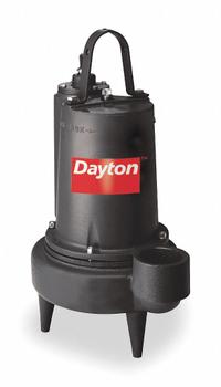 DAYTON Sewage Ejector Pump: Three Phase, 3 hp, 230 to 460V AC, 2 1/2 in Max. Dia. Solids, 3 in NPT (MPN 3BB96). Key specifications — Impeller Material: Cast Iron; Rated Voltage: 230 to 460V AC; Brand: DAYTON; Switch: Not Included.