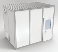 PORTA-FAB Modular Cleanroom: 12 ft x 8 ft x 10 ft, 96 sq ft Int Area, STC 31 (MPN 8CR812). Key specifications — Brand: PORTA-FAB; Sound Transmission Coefficient: STC 31; Wall Material: Steel; Assembled: Unassembled.