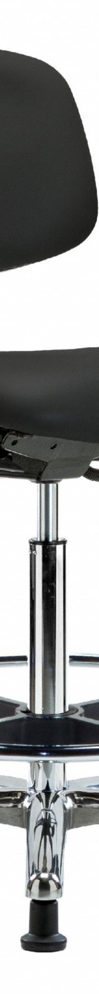 ESD/Cleanroom Task Chair: Vinyl, Arms Included, Ht Range 26 1/4 in to 36 in, 19 in Seat Wd, Adj (MPN BR-NECR-HBCH-CR-T1-A1-CF-EG-ESDBLK). Key specifications — Foot Support: Yes; Back Tilt Backward: 13.5°; Back Tilt Forward: 10.5°; Base Material: Aluminum; Brand: APPROVED VENDOR; Product Type: Cleanroom Task Chair; Cleanroom Class: ISO 5; ESD-Safe: ESD-Safe.