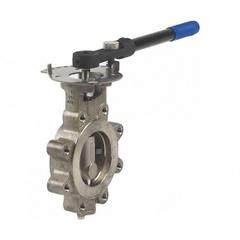 MILWAUKEE VALVE Butterfly Valve: For Steam Media, 5 in Pipe Size, Lug, 285 psi Max. Pressure (CWP) (MPN HP1LCS4212 5"). Key specifications — Brand: MILWAUKEE VALVE; Liner Material: RPFTE; Handle Type: Lever.