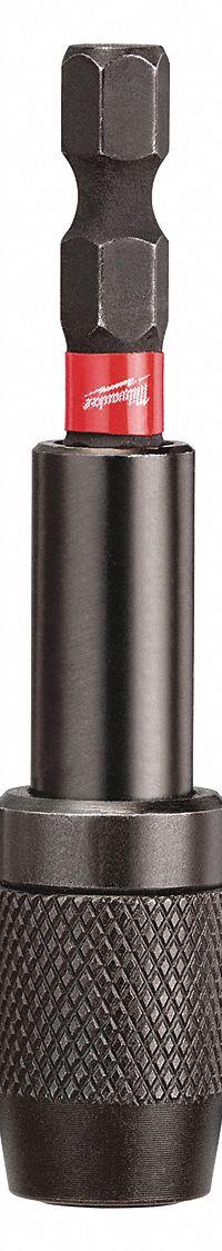MILWAUKEE Bit Holder: Bit Holder, Impact, 1/4 in Compatible Bit Size, Hex Compatible Bit Shank (MPN 48-32-4531). Key specifications — attr1132695: Hex; attr1132691: Impact Rated; attr1132694: Magnetic; attr1132704: MILWAUKEE.