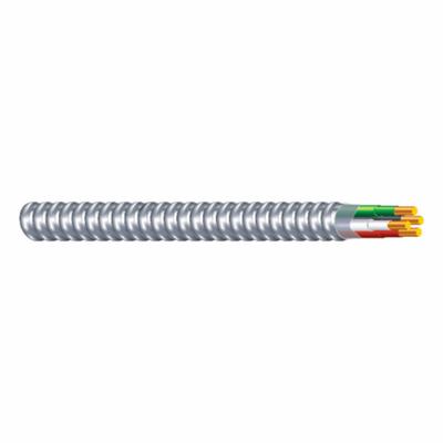 SOUTHWIRE Metal Clad Cable: 4 AWG, 3 Conductors, Copper, 25 ft, Aluminum, Std - Standard Metal-Clad Cables