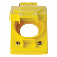 LEVITON Weatherproof Cover: Thermoplastic, FD/FS, FD Boxes/FS Boxes, 1 Gangs, 4 5/8 in Overall Ht (MPN 60W05). Key specifications — Brand: LEVITON; Color: Yellow; Compatible with Product Type: FS Boxes; Compatible with Series: FS; Mounting Orientation: Vertical.
