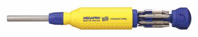 MEGAPRO Multi-Bit Screwdriver: Phillips/Slotted/Square/Torx Tip, 12 Tips - General Purpose Multi-Bit Screwdrivers