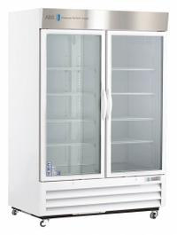 Controlled Room Temperature Cabinet: 115 V, 20°C to 25°C, 4 1/2 ft Overall Wd, 34 3/4 in Overall Dp (MPN CRT-ABT-HC-S49G). Key specifications — Brand: AMERICAN BIOTECH SUPPLY; Voltage: 115 V; Includes: (8) Adjustable Shelves; Door Hinge: Right Hinge.