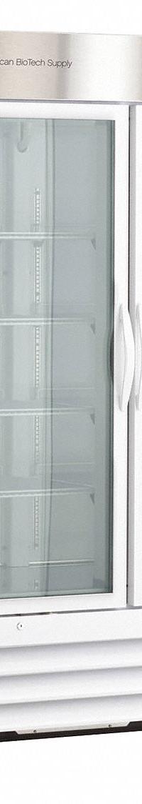 Controlled Room Temperature Cabinet: 115 V, 20°C to 25°C, 4 1/2 ft Overall Wd, 34 3/4 in Overall Dp (MPN CRT-ABT-HC-S49G). Key specifications — Brand: AMERICAN BIOTECH SUPPLY; Voltage: 115 V; Includes: (8) Adjustable Shelves; Door Hinge: Right Hinge.