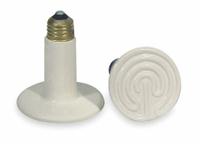 TEMPCO Flat-Top Socket-Mount Heater: 100 W Watt Output, 120V AC, White, 4 in, 3 1/2 in Dia, Ceramic (MPN CRR00003). Key specifications — Brand: TEMPCO; Overall Length: 4 in; For Use With: Mfr. No. CRK00016; Voltage: 120V AC; Material: Ceramic; Connection Type: E26, Medium Base; Color: White.