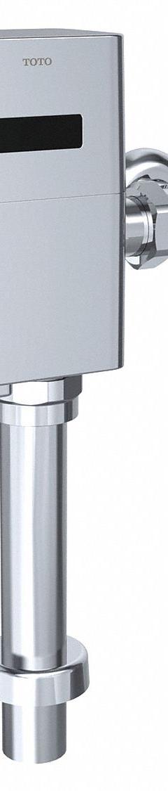 TOTO Automatic Flush Valve: EcoPower, 1 gpf Gallons per Flush, Hydropower, Exposed, Top, Piston (MPN TEU1GA22#CP). Key specifications — Spud Location: Top; Brand: TOTO.
