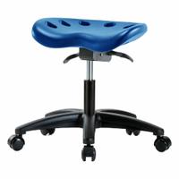 Tractor Stool: Polyurethane, Ht Range 16 1/2 in to 21 1/2 in, 17 in Seat Wd, 14 in Seat Dp, 0 Glides (MPN PTDHSO-RG-RC-BLU). Key specifications — Brand: APPROVED VENDOR; Foot Support: No; Base Material: Fiberglass; ESD-Safe: Not ESD Safe; Number of Casters: 5.