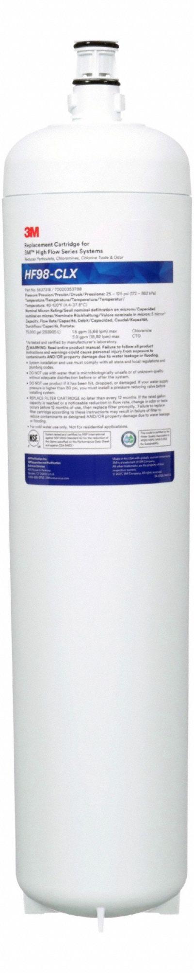 3M Quick-Connect Water Filter: 5 micron - Quick-Connect Drinking Fountain & Beverage Machine Water Filters