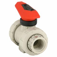 GF PIPING SYSTEMS Manual Two-Way Ball Valve: 1 in, Polypropylene, Straight, FNPT x FNPT, Two-Piece (MPN 167546334). Key specifications — Brand: GF PIPING SYSTEMS; Handle: Lever.