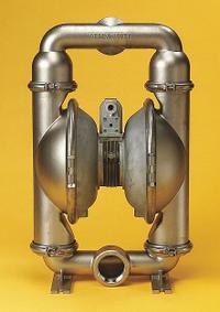 VERSAMATIC Double Diaphragm Pump: 316 Stainless Steel Body, 3 in, Flange Connection, 273 gpm (MPN E3SA5T5S0C-ATEX). Key specifications — Brand: VERSAMATIC; Seat Material: 316 SS; Check Valve Material: PTFE; Diaphragm Material: PTFE w/ Neoprene Backing.