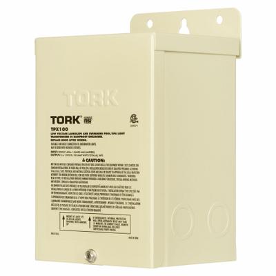 TORK Pool Light Transformer: 100 W Max Power Consumption, 120V AC, 12V AC/13V AC - Landscape, Pool & Spa Lighting Transformers