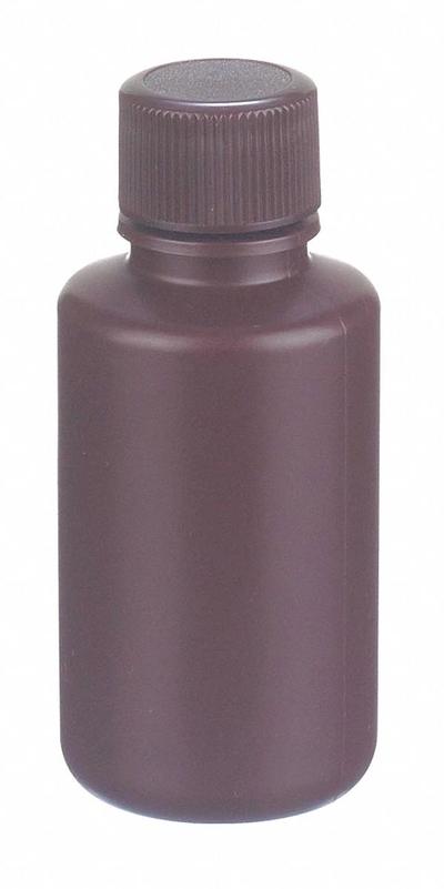 APPROVED VENDOR Laboratory Bottle: HDPE, 30 mL, 30 mL, Amber, 20-410 mm Screw Closure Size - HDPE Narrow Mouth Round Lab Bottles
