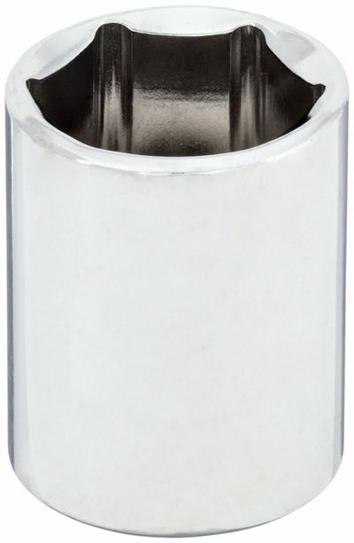 WESTWARD Socket: Metric, 1/2 in Drive Size, 25 mm Socket Size, 6-Point, Std, Chrome - 1/2" Drive Hand Sockets
