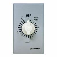 INTERMATIC Spring-Wound Timer: 2 hr Max, SPST, 277V AC, Wall Plate Included, Silver (MPN FF2H). Key specifications — Brand: INTERMATIC; Includes Hold: No Hold Included.