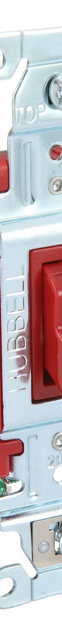 BRYANT Wall Switch: Toggle Switch, 4-Way, Maintained, Red, 120/277V AC, 20 A (MPN 4904BRED). Key specifications — Illuminated: No; Voltage Rating: 120/277V AC.
