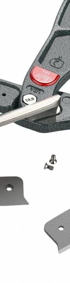 MALCO Snips Replacement Blades: Steel, 3 1/2 in Blade Lg, 24 ga Max Sheet Thick, 402HY1 (MPN MC12LRB). Key specifications — attr308530: Steel; attr308535: Vinyl; attr308542: 402HY1; attr324897: MALCO.