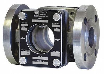 ARCHON INDUSTRIES, INC. Single Wall Sight Flow Indicator: Plain, Steel - Flow Sights