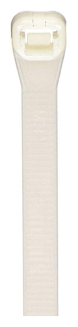 GRAINGER Cable Tie: 11 1/2 in Nominal Lg, 3 in Nominal Max. Bundle Dia., 0.14 in Wd - All Purpose Nylon Cable Ties