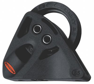 RONSTAN Pulley Block: Lead Pulley Block, Mounted, Upright Mount, 1,100 lb Working Load Limit - Upright-Mount Pulley Blocks