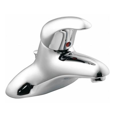 MOEN Low Arc Bathroom Faucet: M-Dura, Brass, Chrome Finish, 2.2 gpm Flow Rate - Centerset Handle Bathroom Faucets