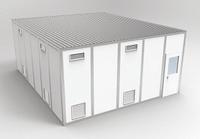 PORTA-FAB Modular Cleanroom: 24 ft x 20 ft x 10 ft, 480 sq ft Int Area, STC 31 (MPN 8CR2024). Key specifications — Brand: PORTA-FAB; Sound Transmission Coefficient: STC 31; Wall Material: Steel; Assembled: Unassembled.
