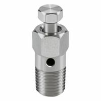 HAM-LET Purge Valve: 316L Stainless Steel, 1/4" MNPT, 10,000 psi Pressure, 3 mm Hole (MPN M-01-4N-SS). Key specifications — Brand: HAM-LET; Drain: 3 mm Hole; Inlet Connection: 1/4" MNPT.