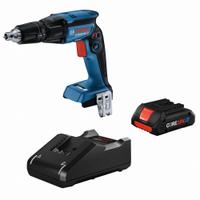 BOSCH Screwgun Kit: 1/4 in Drive Size, 4,500 RPM No Load Speed, Brushless, (1) 4.0 Ah, 18 V DC Volt (MPN GTB18V-45B15). Key specifications — attr1190356: Drywall Screw Gun; attr1169645: Brushless.