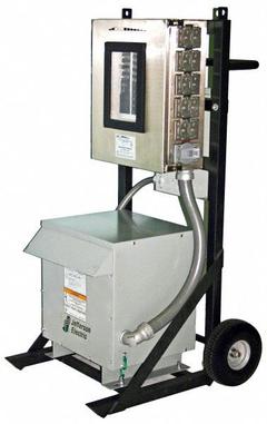 SOUTHWIRE Portable Power Station: Three Phase, 480V AC, 120/208V AC, 5-20, 30 kVA Transformer Size (MPN 6210PDC30-2). Key specifications — Inlet Connection: 5-20; Outlets Included: (2) L6-30; Inlet Voltage Rating: 480V AC; Brand: SOUTHWIRE; Outlet Voltage Rating: 120/208V AC.