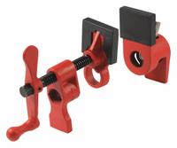 BESSEY Pipe Clamp: Light Duty, 440 lb Clamping Force, 1 1/2 in Throat Dp, Crank Handle, Cast Iron (MPN PC12-2). Key specifications — attr672634: Cast Iron; attr672629: Crank; attr672635: BESSEY.