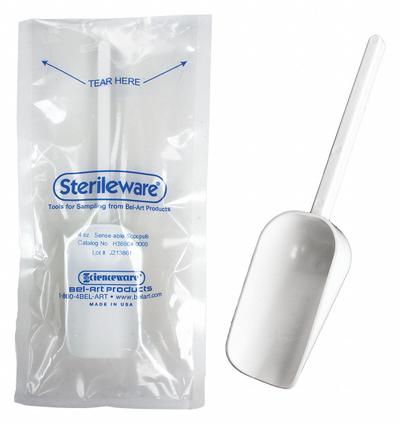APPROVED VENDOR Scoop: Sterile, Polystyrene, 125 mL Capacity - mL, 4 1/4 fl oz Capacity - oz - Polystyrene Lab Scoops & Spoons