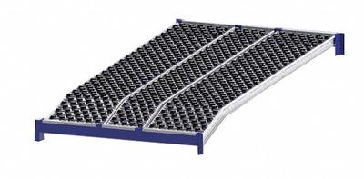 UNEX ROLLER RACK Gravity Flow Shelf: Tilt, 48 in x 96 in x 2 5/8 in, 3,000 lb Shelf Capacity - Flow Lane Shelf Levels for Boltless Flow Racks