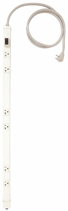 HUBBELL WIRING DEVICE-KELLEMS Outlet Strip: 6 Outlets, 6 ft Cord Lg, 20 A Current, White, 5-20P (MPN PT203112P). Key specifications — Brand: HUBBELL WIRING DEVICE-KELLEMS; Mounting Style: Screw.