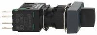 SCHNEIDER Selector Switch: 16 mm Panel Mounting Size, 2 Positions, Short Lever, 1NO/1NC (MPN XB6DD221B). Key specifications — AC Contact Rating: 3 A @ 120 V; Action: Maintained/Maintained; Cam: No Cam Included; DC Contact Rating: 0.22 A @ 125 V; Hazardous Location Specification: Not Rated; Operator Head Material: Plastic; Operator Head Type: Short-Handled Knob; Operator Illumination: Non-Illuminated.