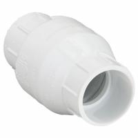 NDS Swing Check Valve: Swing, Inline Valve Body, 1 1/2 in Pipe Size, IPS x IPS, PVC, 14°F to 140°F (MPN 1520-15). Key specifications — Brand: NDS.