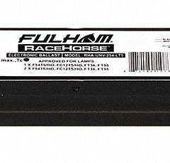 FULHAM Fluorescent Ballast: 120 to 277V AC, 1/2 Lamps Supported, 54 W Bulb Watt, 9 1/2 in Overall Lg (MPN RHA-UNV-254-LT5). Key specifications — Lamp Types Supported: (1 or 2) FT50; Brand: FULHAM; Number of Lamps Supported: 2.