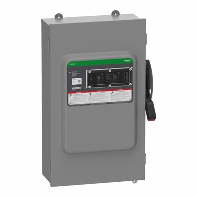 SCHNEIDER Safety Switch: Non-Fusible, 200 A, Three Phase, 600V AC/DC, Galvanized Steel - Non-Fusible Safety Switches