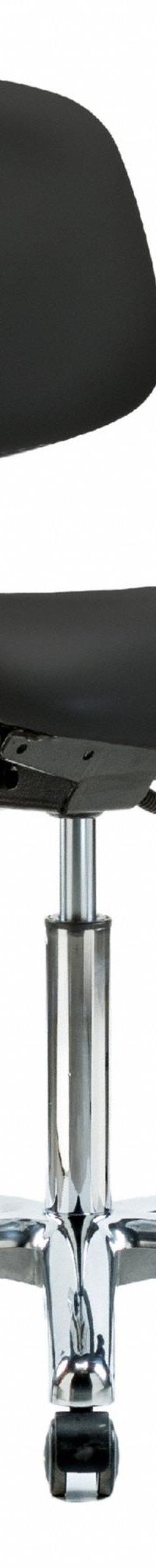 ESD/Cleanroom Task Chair: Vinyl, Armless, Ht Range 21 1/2 in to 29 in, 19 in Seat Wd, 18 in Seat Dp (MPN BR-NECR-MBCH-CR-T1-A0-NF-EC-ESDBLK). Key specifications — Foot Support: No; Back Tilt Backward: 13.5°; Back Tilt Forward: 10.5°; Base Material: Aluminum; Brand: APPROVED VENDOR; Product Type: Cleanroom Task Chair; Cleanroom Class: ISO 5; ESD-Safe: ESD-Safe.
