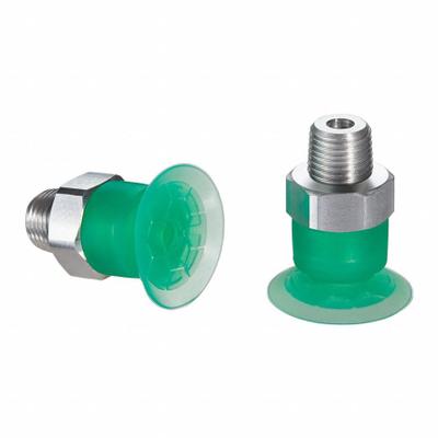 SCHMALZ Vacuum Pad Assembly: Flat, 1/8 in NPT Vacuum Port, 21 mm Pad Dia - Flat Type Food-Safe Film & Paper Vacuum Pad Assemblies